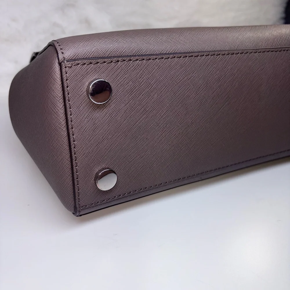 Michael Kors Medium Ava Saffiano Leather Satchel